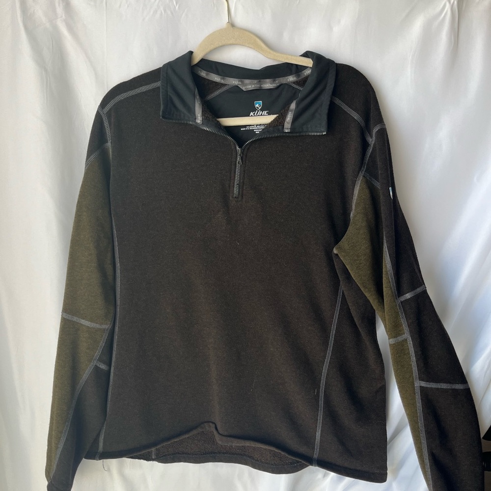 Mens Kühl half zip long sleep top size Large